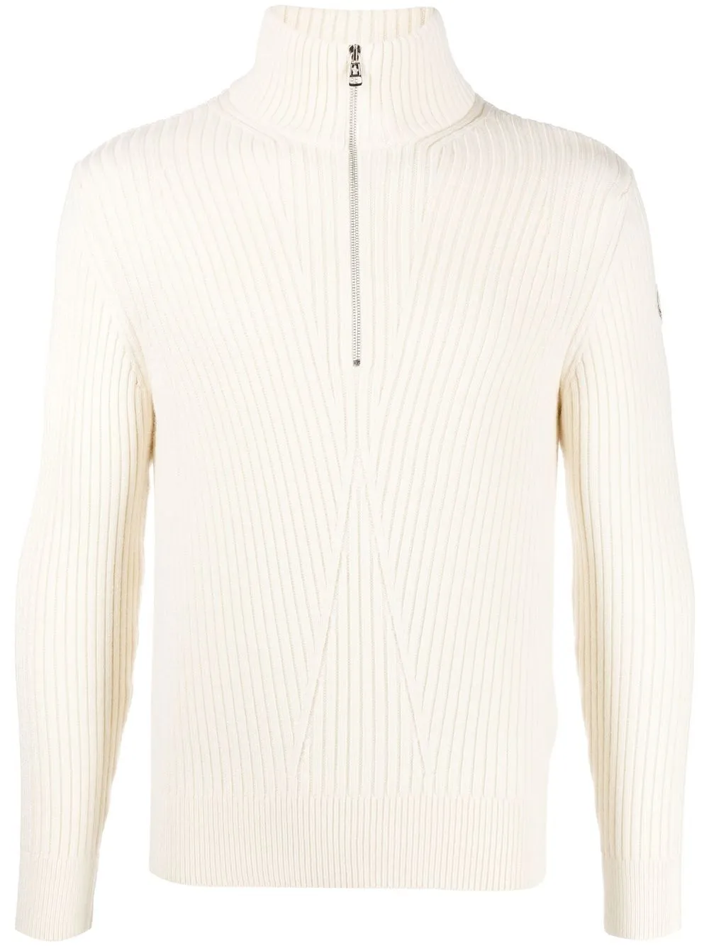 

Moncler high-neck rib-knit jumper - Neutrals