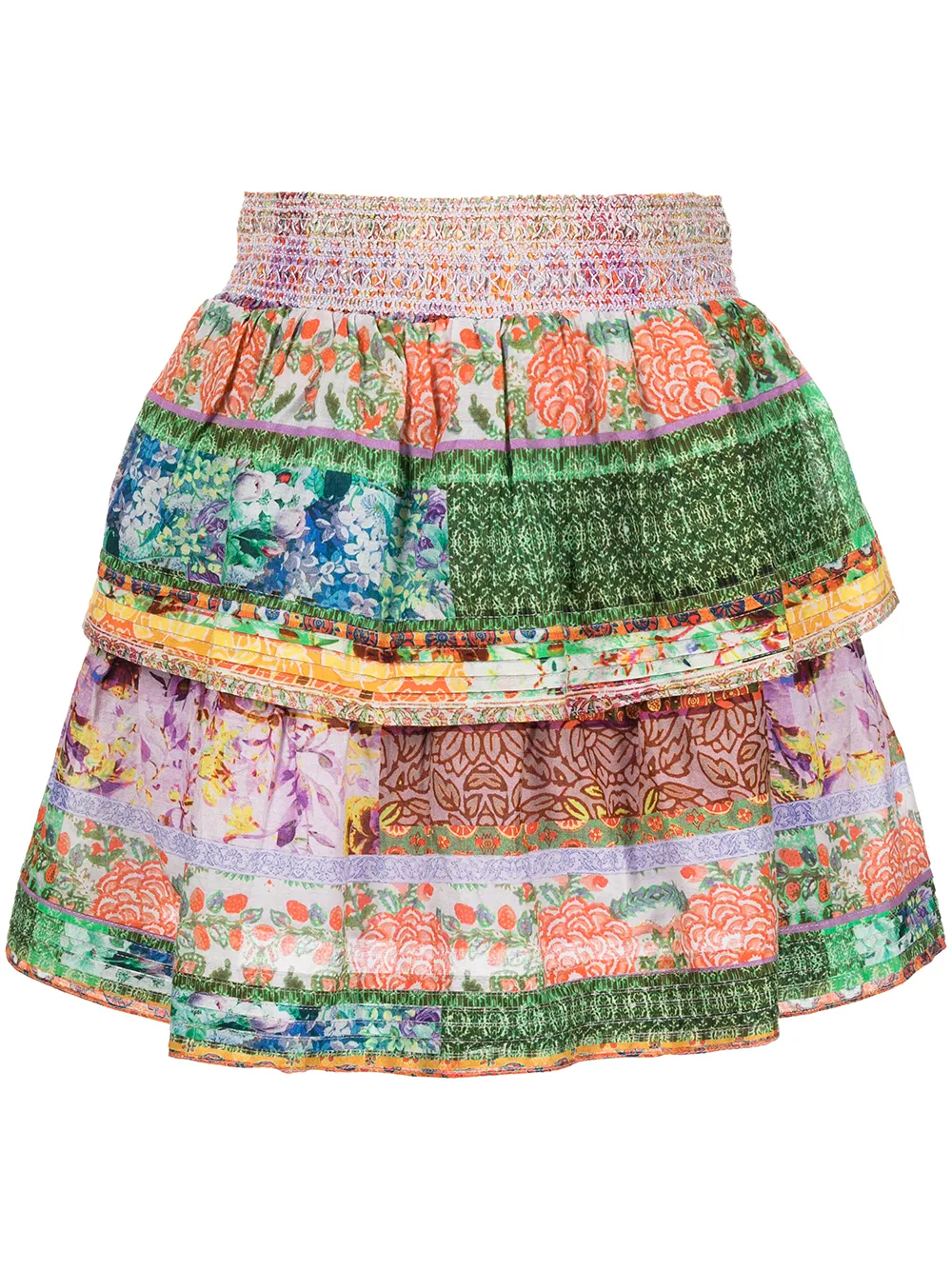 

alice + olivia Jojo smocked miniskirt - Multicolour