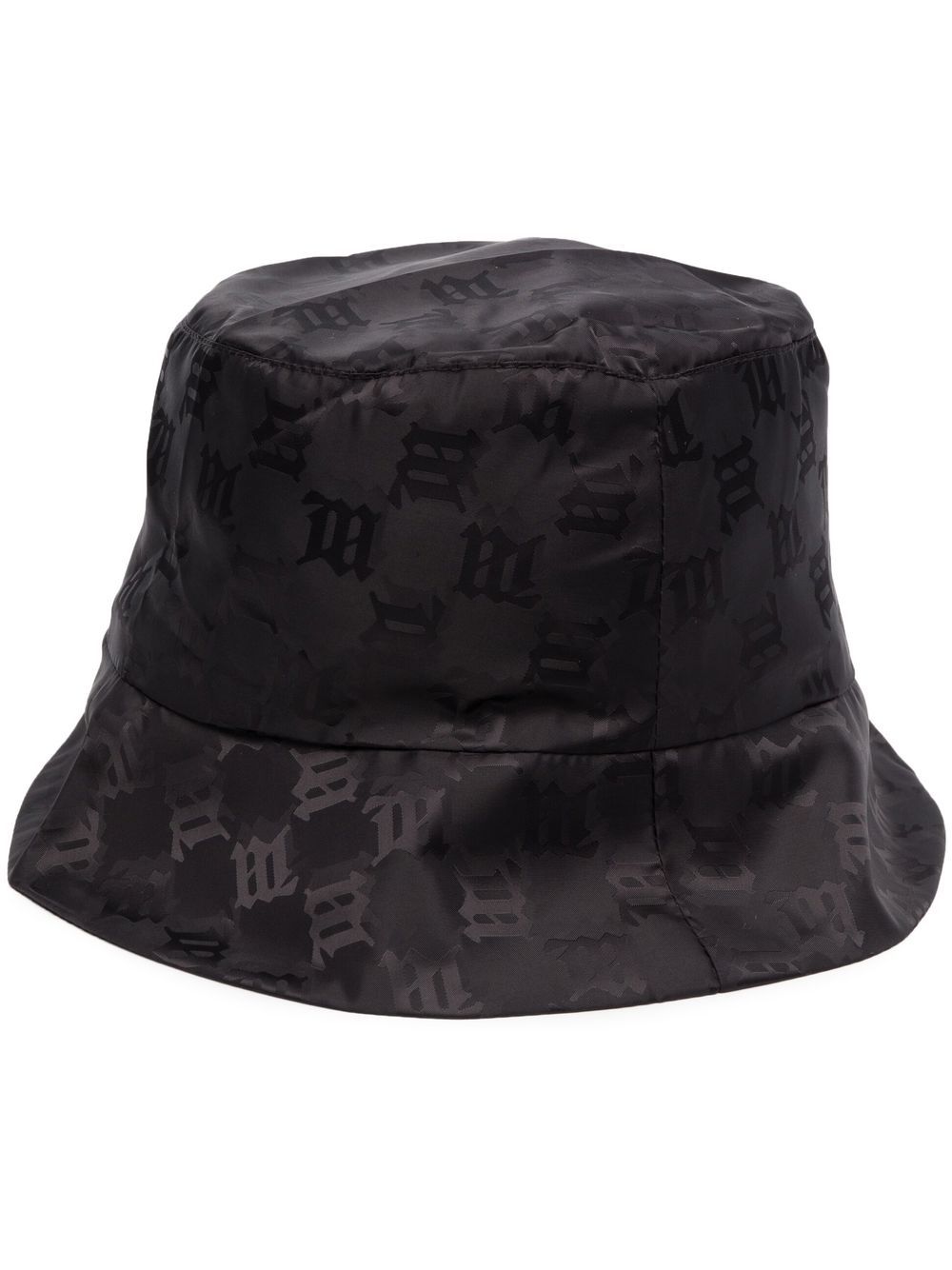 MISBHV: Black Sherpa Monogram Bucket Hat