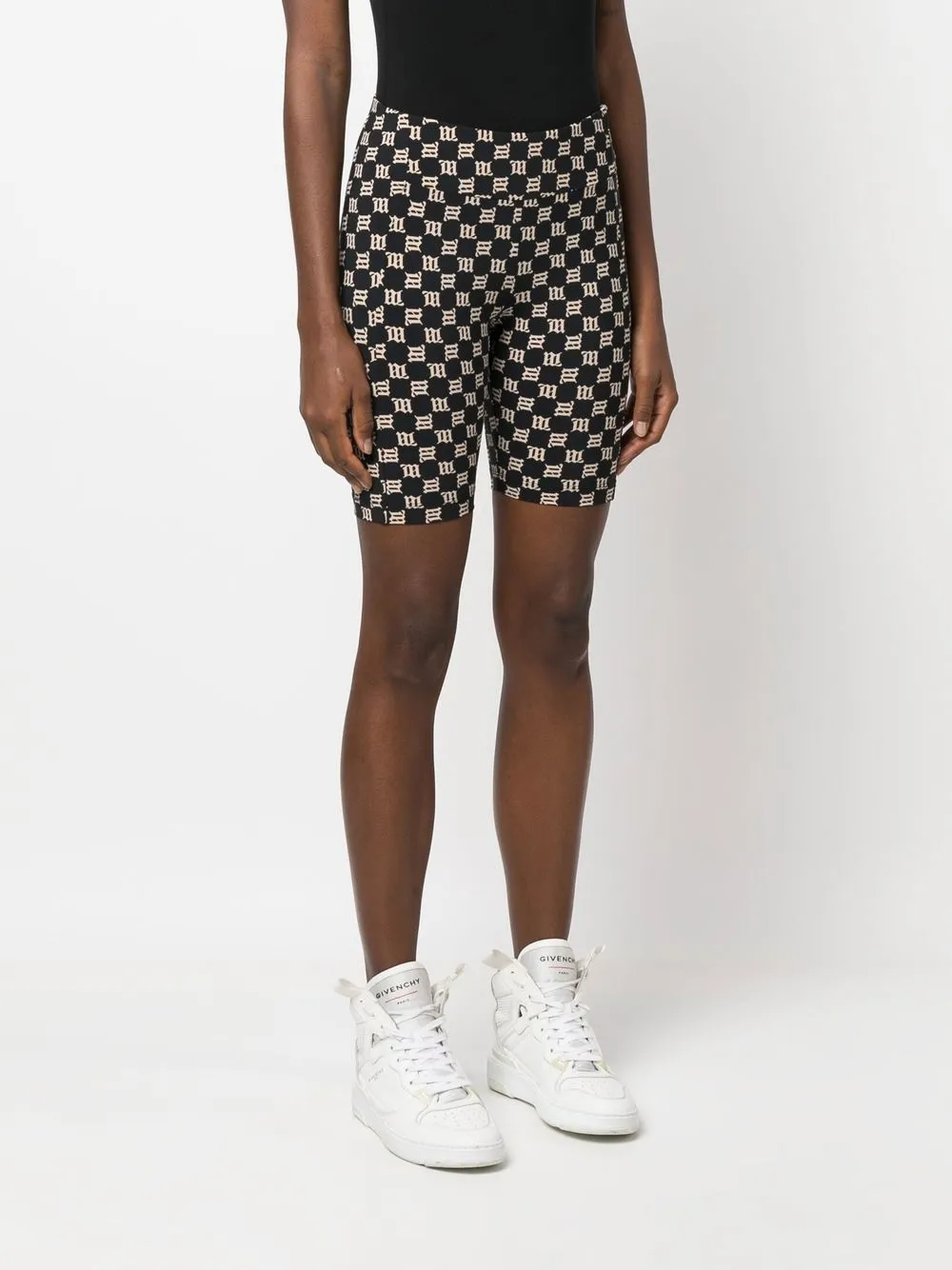  Misbhv Radlerhose Mit Logo Print   Schwarz 