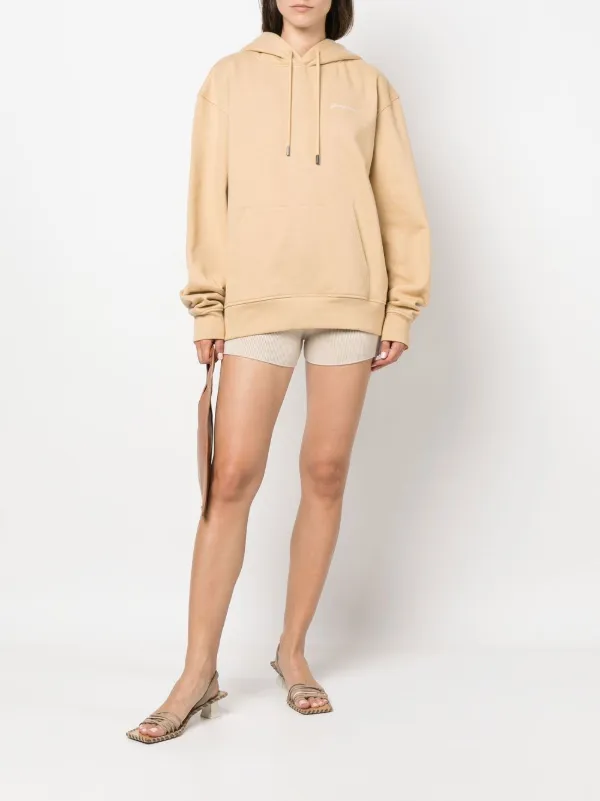 Jacquemus Le Sweatshirt Brodé Hoodie | Neutrals | FARFETCH AO