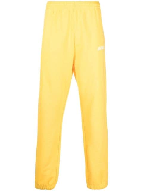 Jacquemus pantalon de jogging en coton biologique à logo imprimé