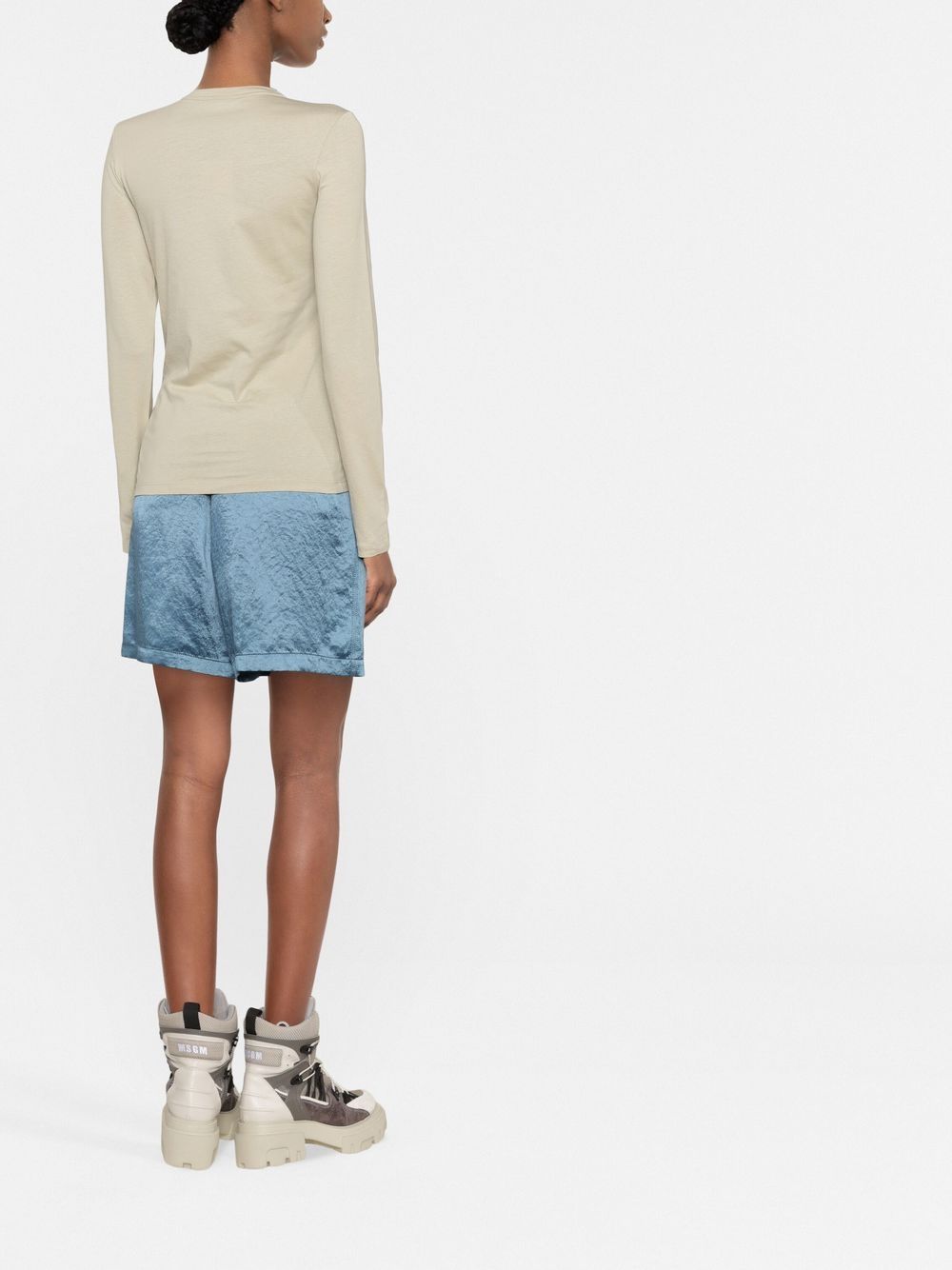Shop Jacquemus Le T-shirt Brode Logo-embroidered Top In Neutrals