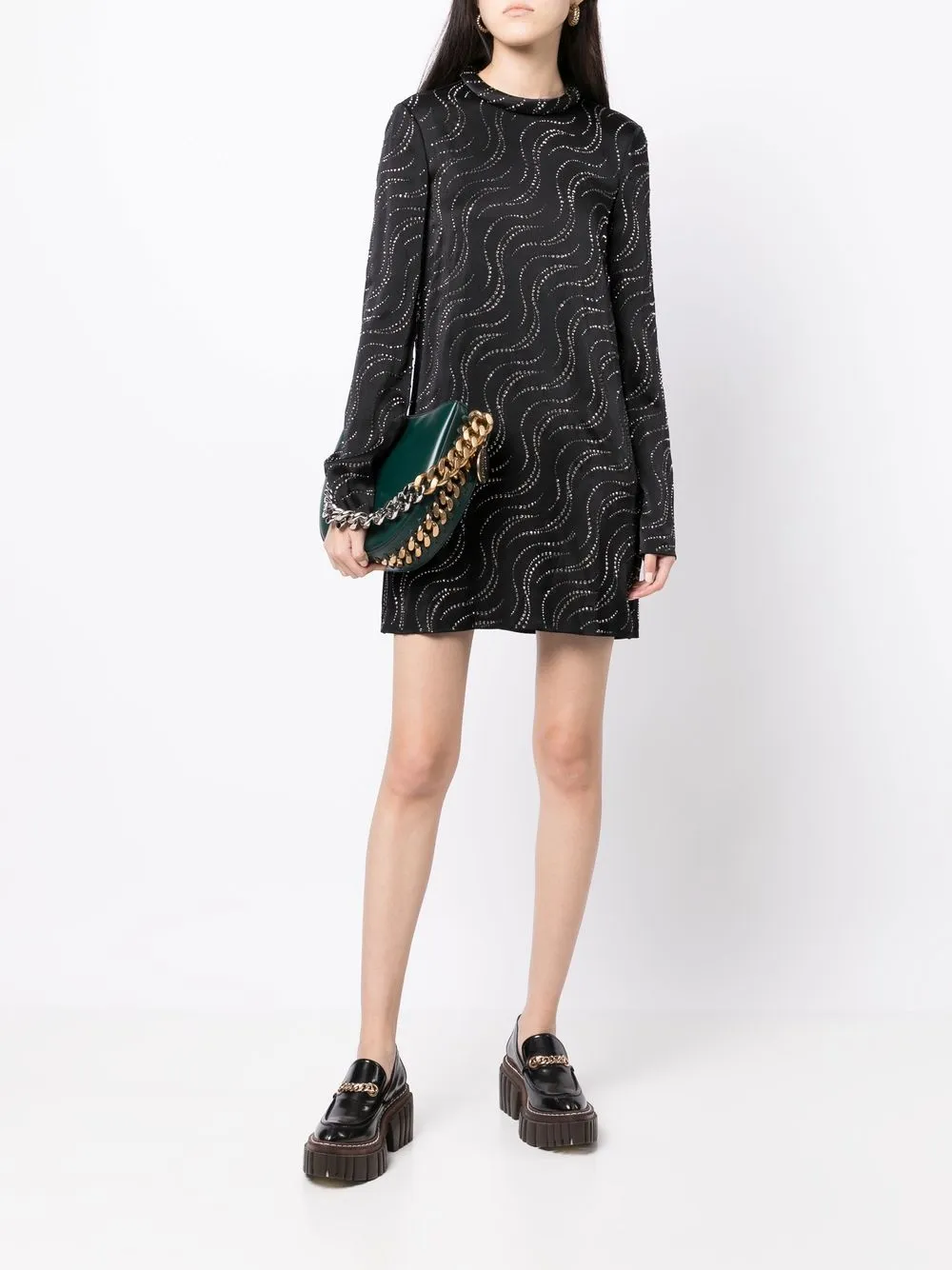 Stella McCartney Frayme medium schoudertas - Groen