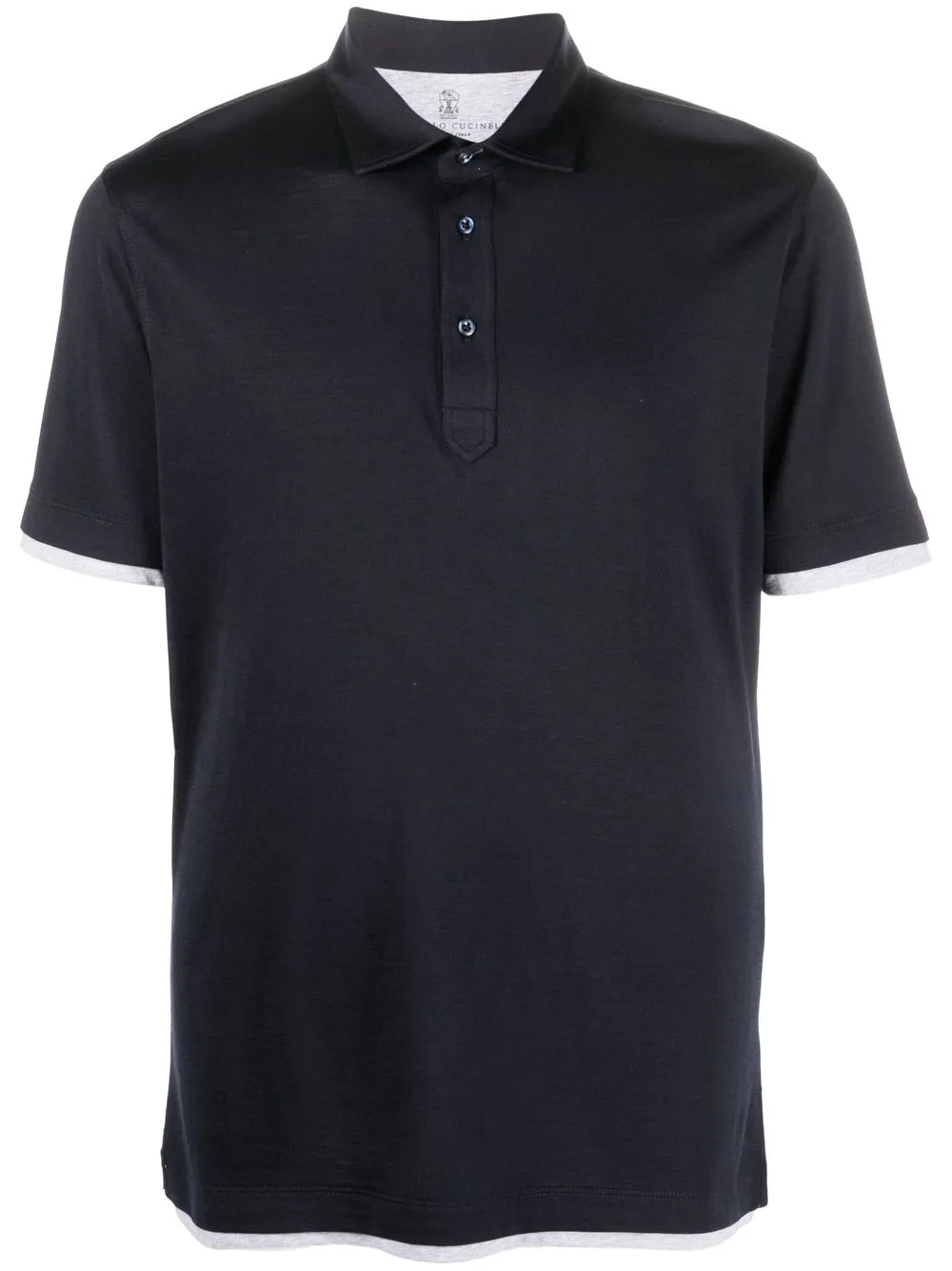 

Brunello Cucinelli playera tipo polo tejida - Azul