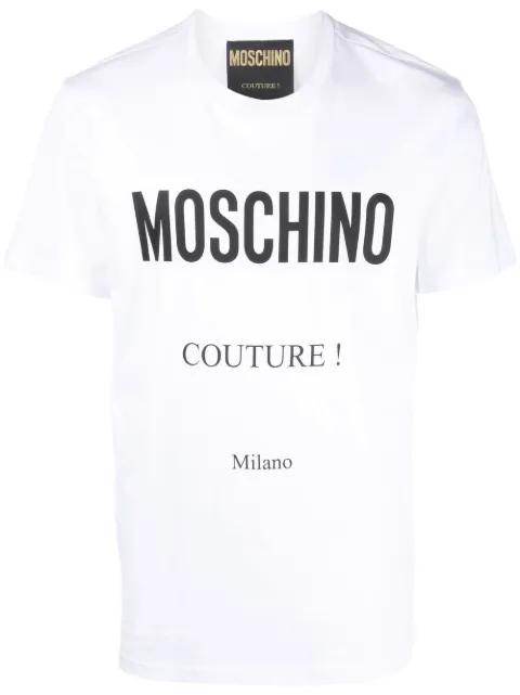 Moschino playera con logo estampado