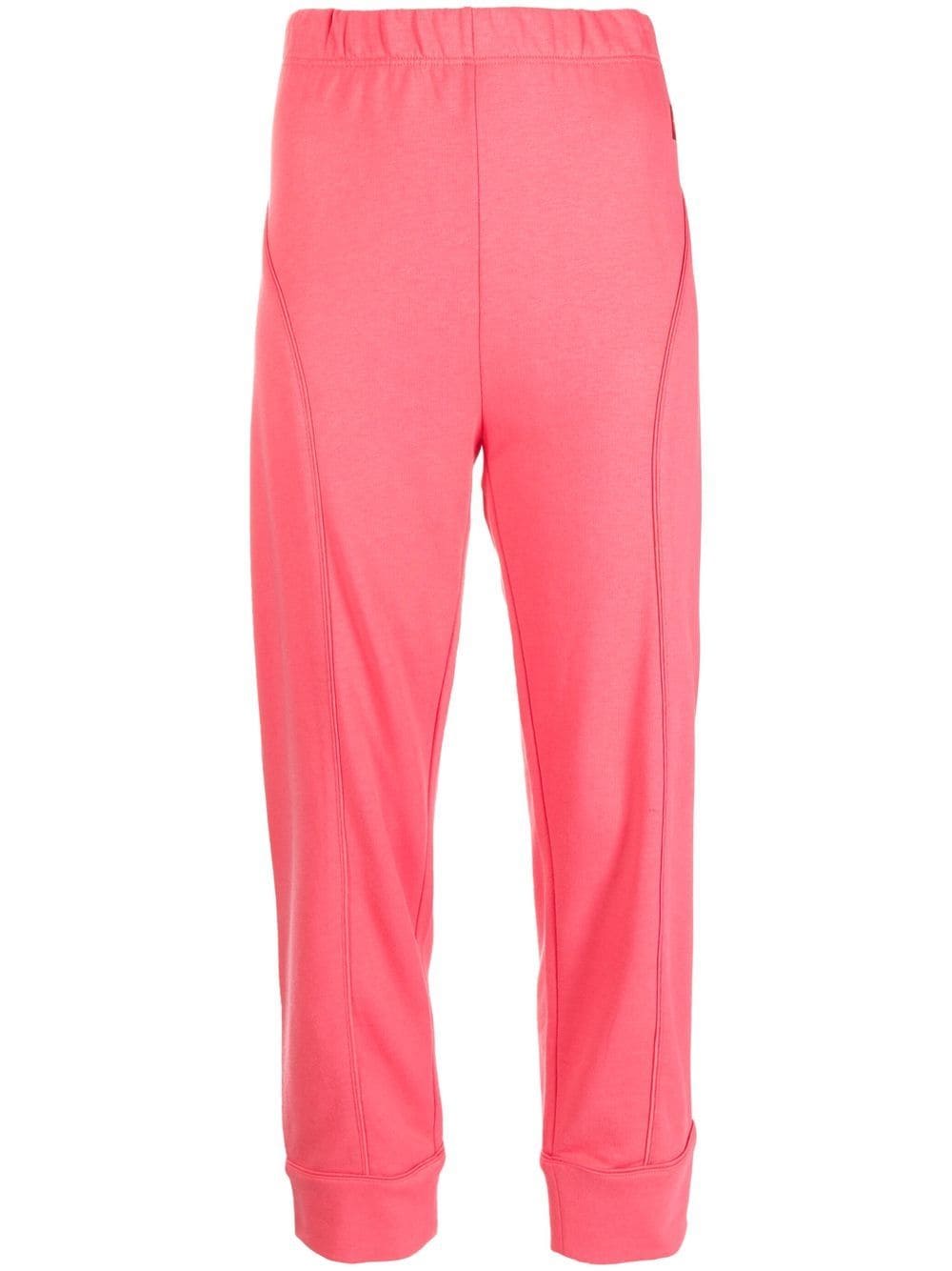 Shop Stella Mccartney Elasticated-waist Zip-up Track Pants In Pink