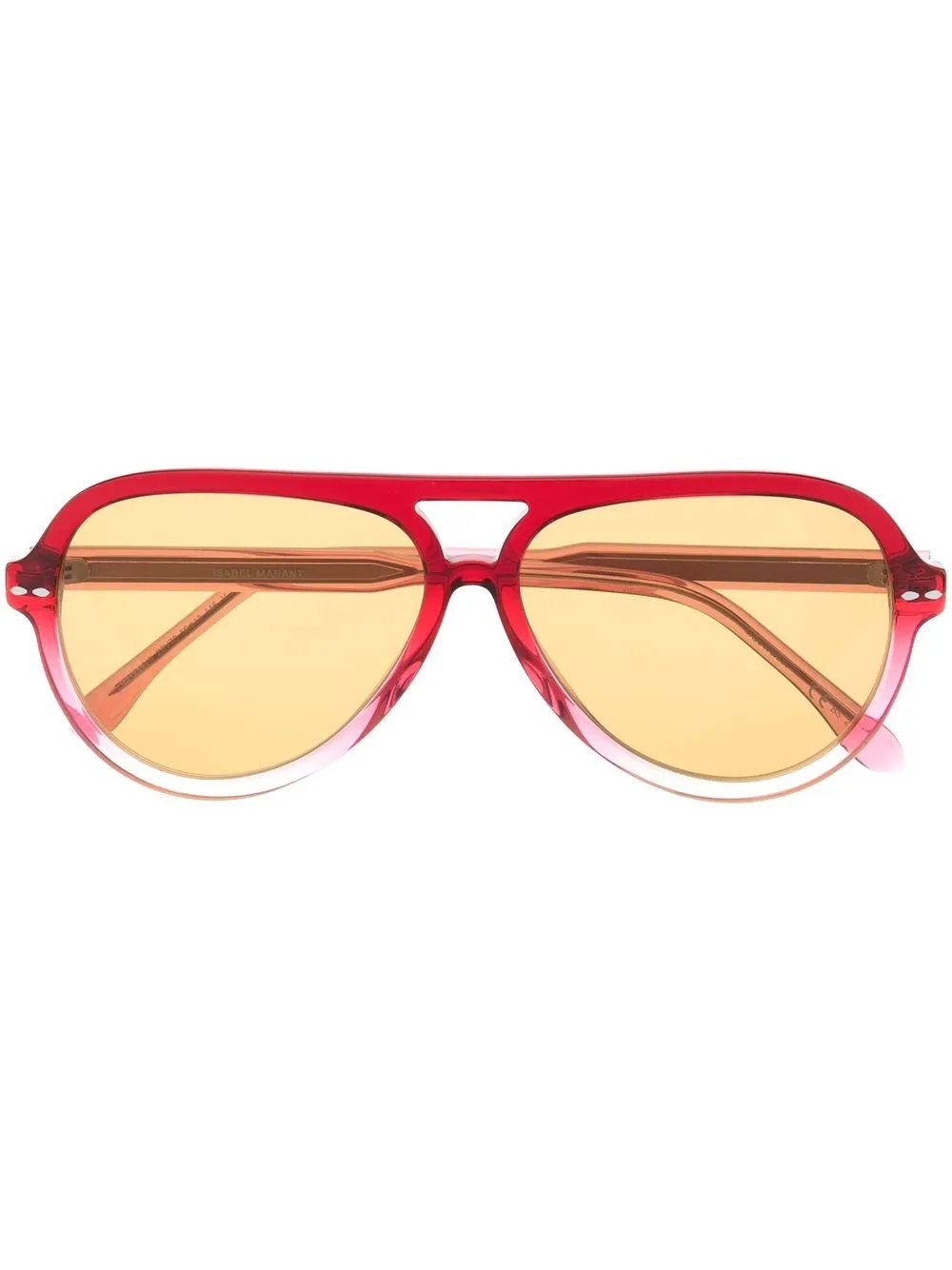 

Isabel Marant Eyewear Naya faded-effect pilot sunglasses - Red