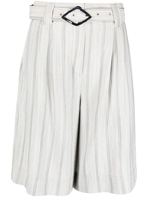 GANNI knee-length belted shorts