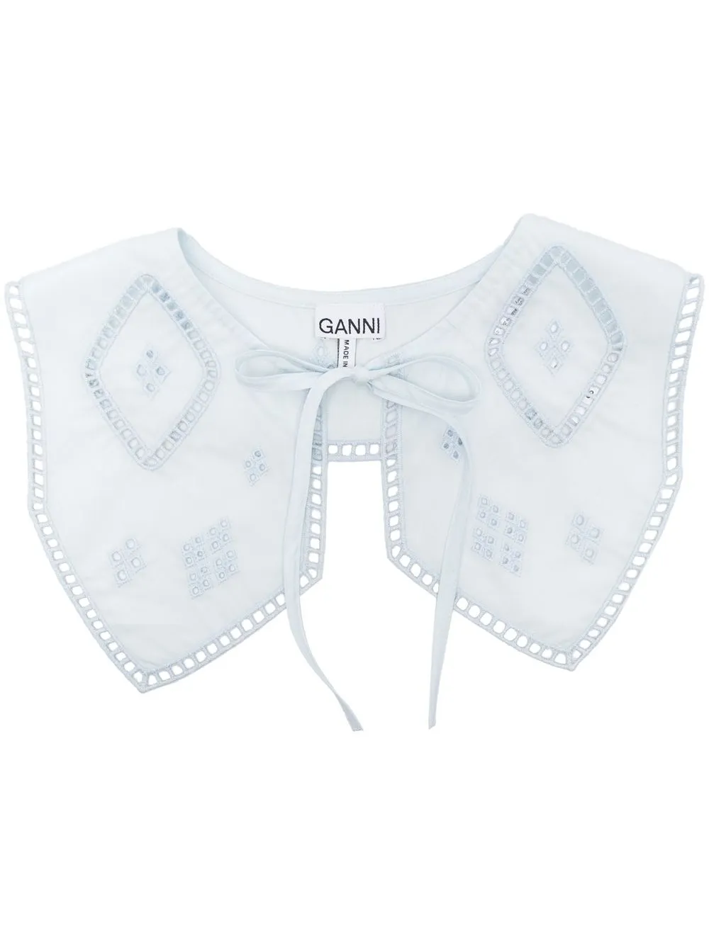 

GANNI organic cotton bib collar - Blue