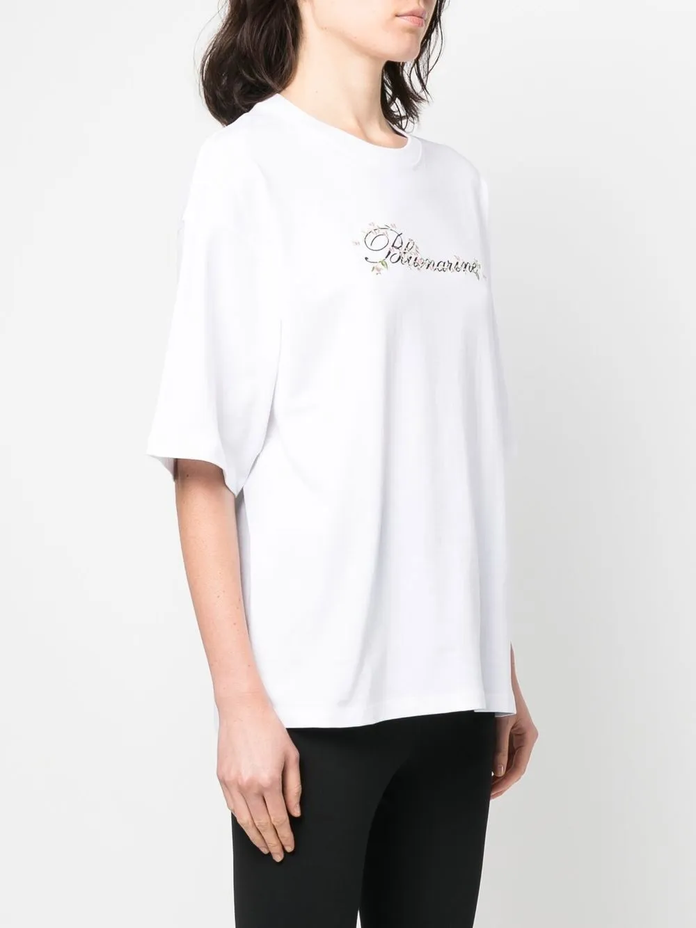 Embroidered-Logo Detail T-Shirt