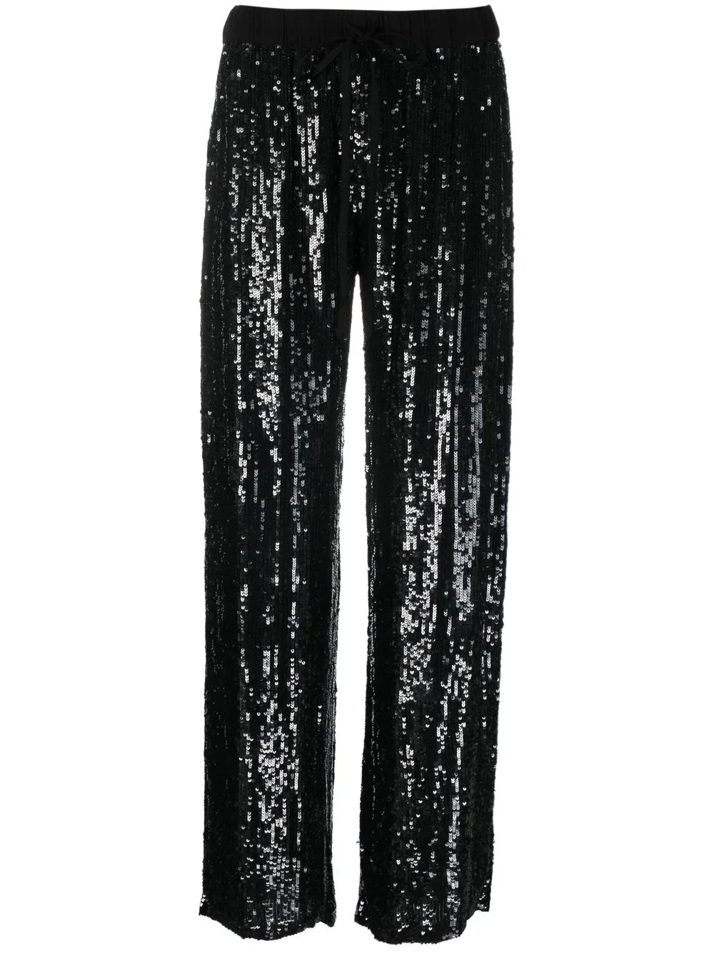 

P.A.R.O.S.H. pantalones rectos bordados con lentejuelas - Negro