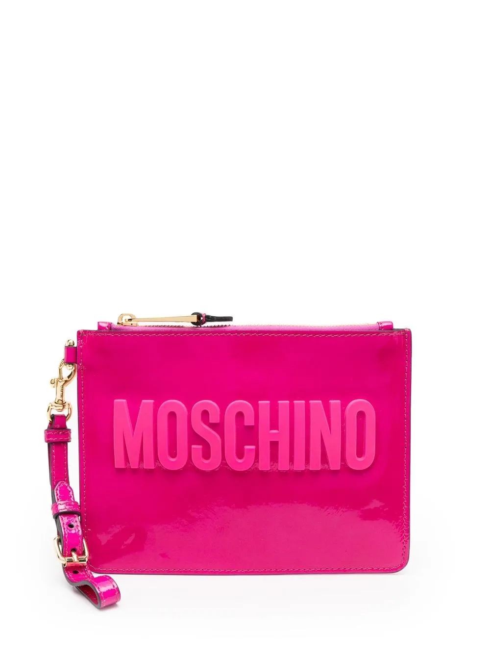 

Moschino bolsa de mano con logo estampado - Rosado