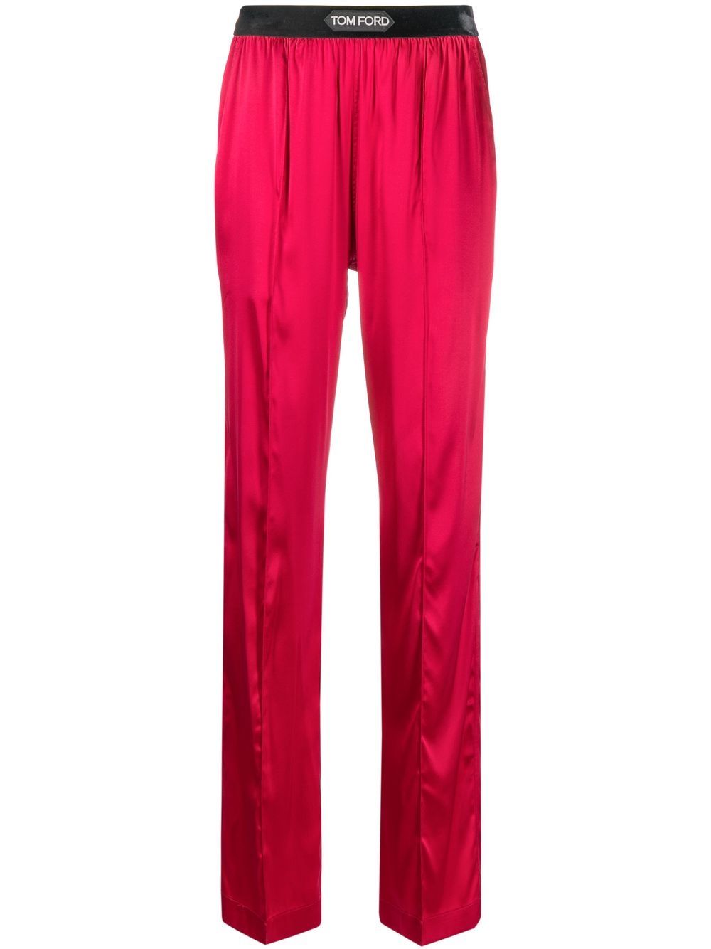 

TOM FORD pantalones palazzo con costuras en relieve - Rojo