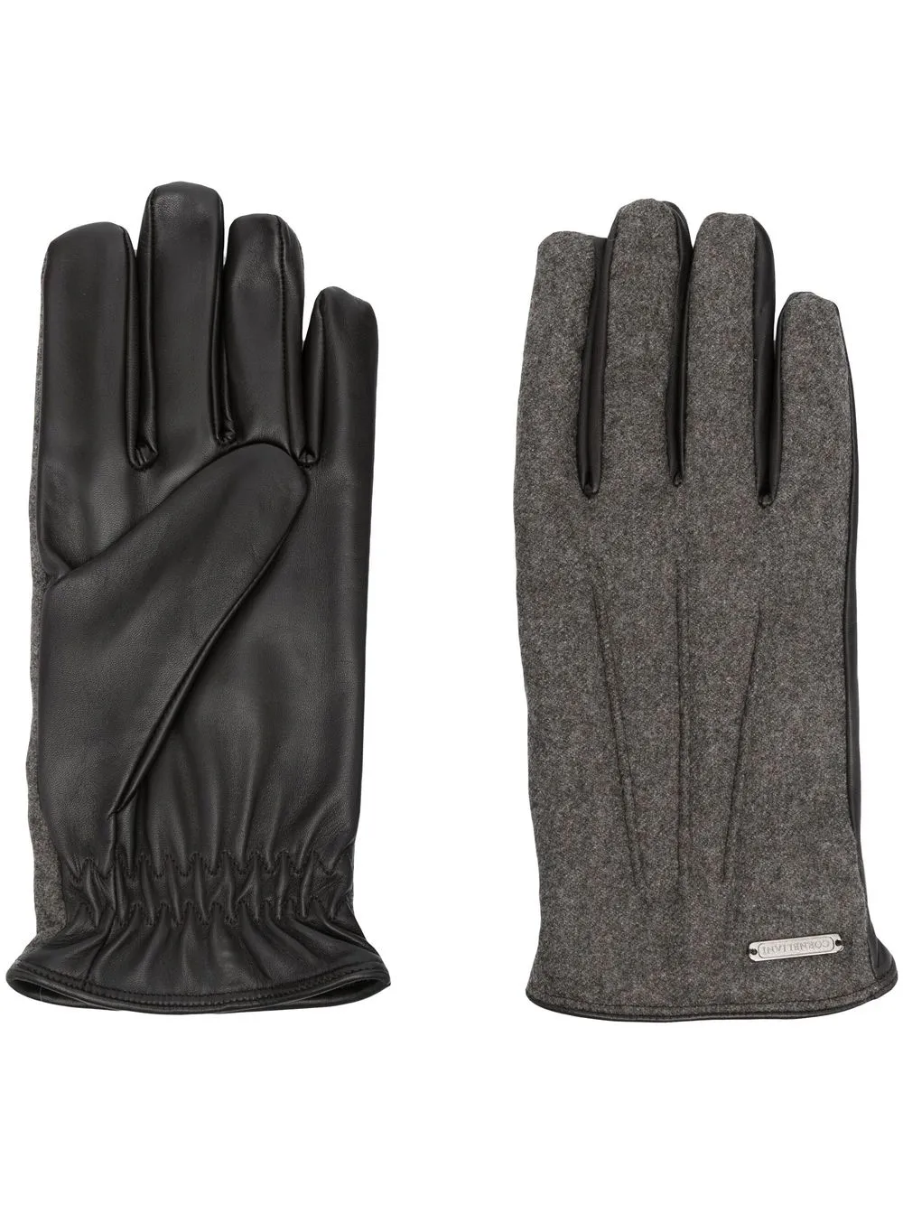 

Corneliani guantes con placa del logo - Marrón