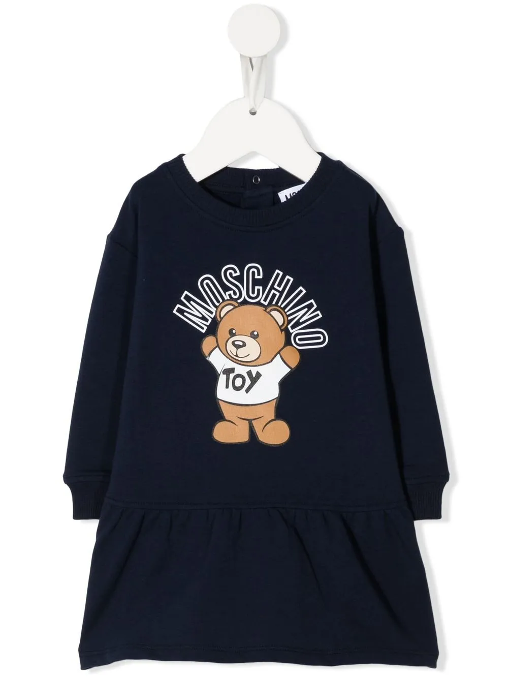 

Moschino Kids vestido estilo sudadera con motivo Teddy Bear - Azul