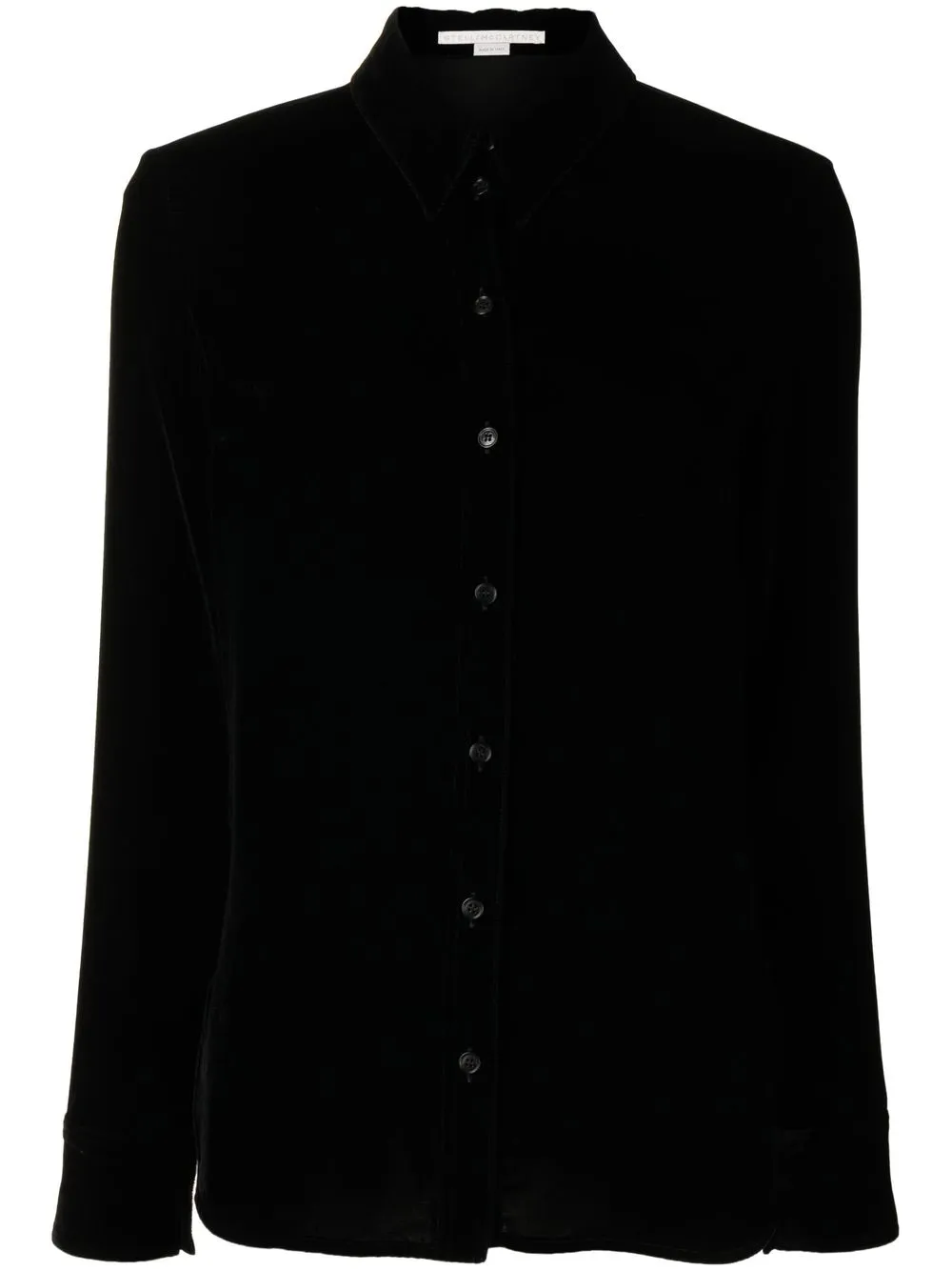 

Stella McCartney velvet buttoned shirt - Black