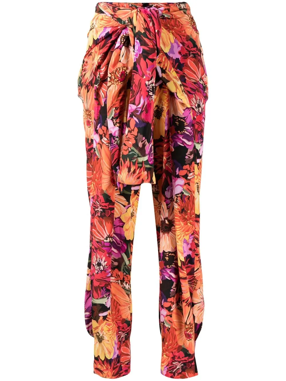 

Stella McCartney floral-print cropped silk trousers - Multicolour