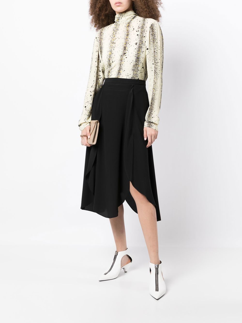 Stella McCartney Zijden midi-rok - Zwart