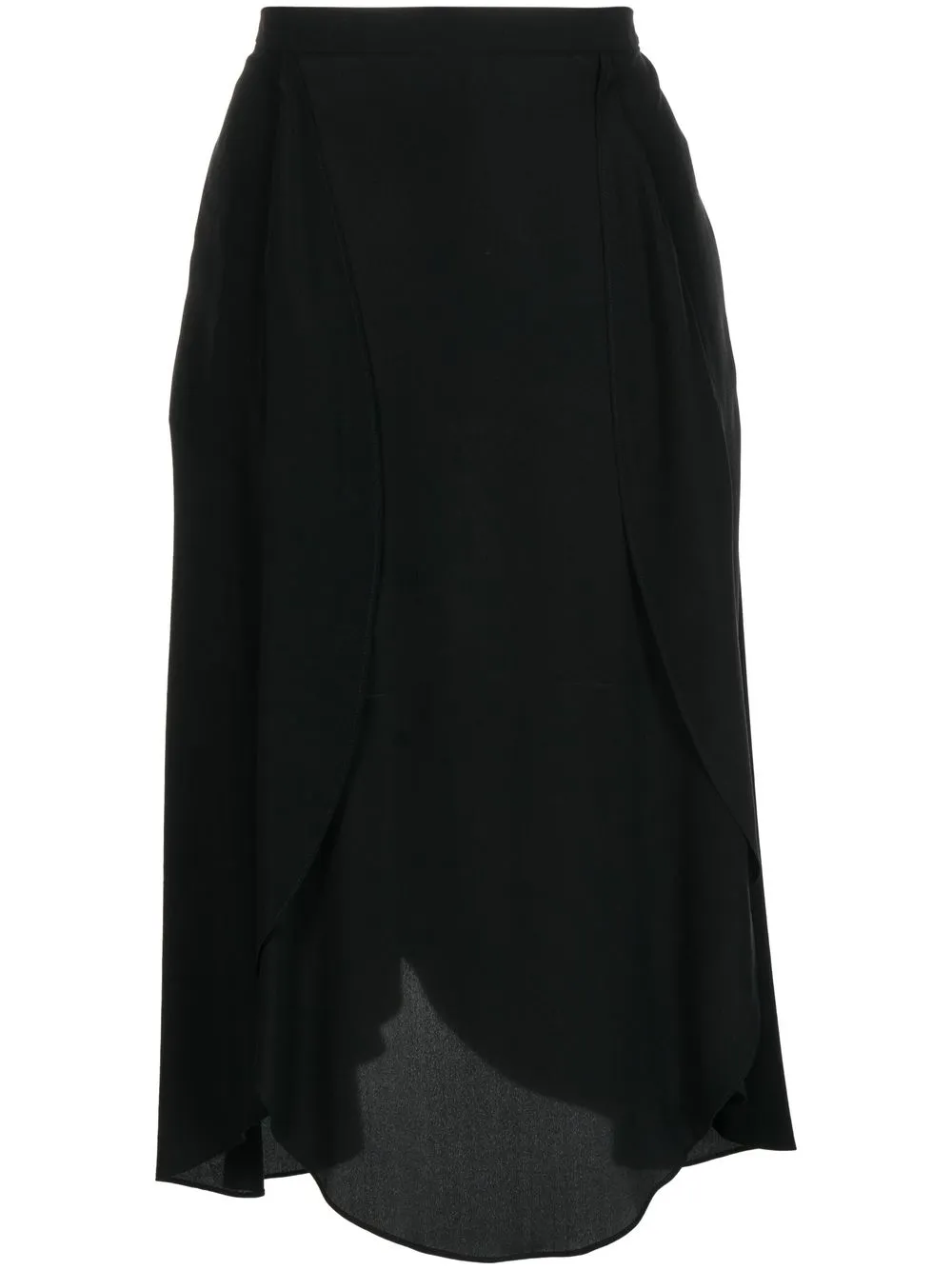 

Stella McCartney asymmetric midi silk skirt - Black