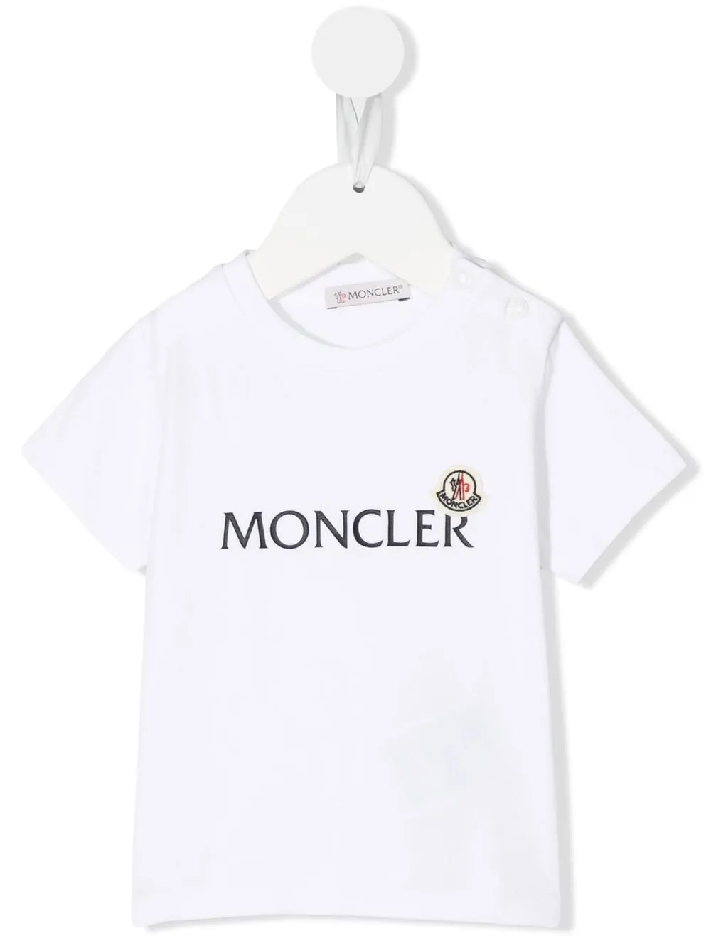 

Moncler Enfant playera con logo estampado - Blanco