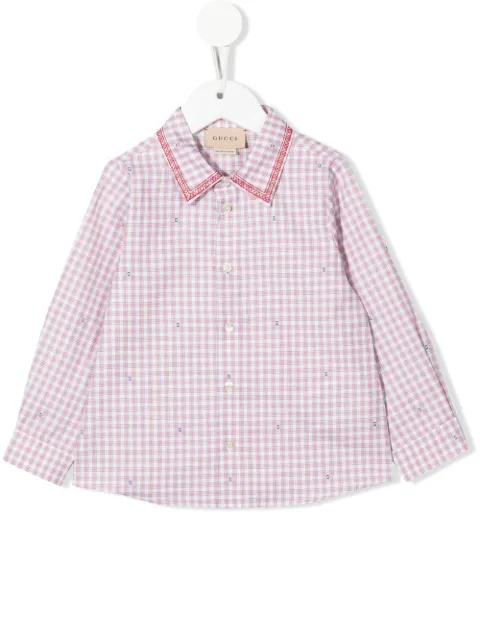 Gucci Kids Geruit shirt 