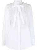Valentino Garavani lace-bib tailored shirt - White