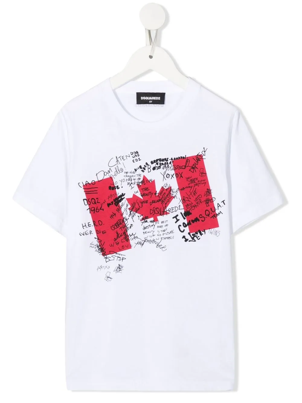 

Dsquared2 Kids playera con logo estampado - Blanco