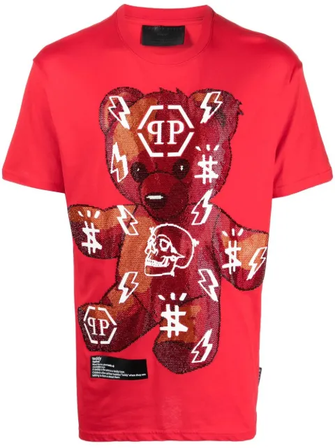 Philipp Plein teddy-logo print T-shirt