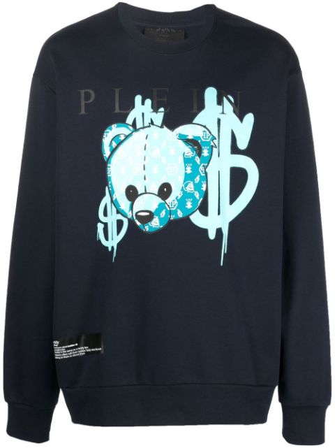 Philipp Plein teddy-print crew-neck sweatshirt Men