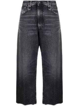 R13 D Arcy wide leg Cropped Jeans Farfetch