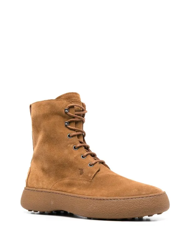 Tod s lace up Suede Boots Farfetch