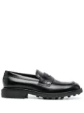 Tod's square-toe leather loafers - Black