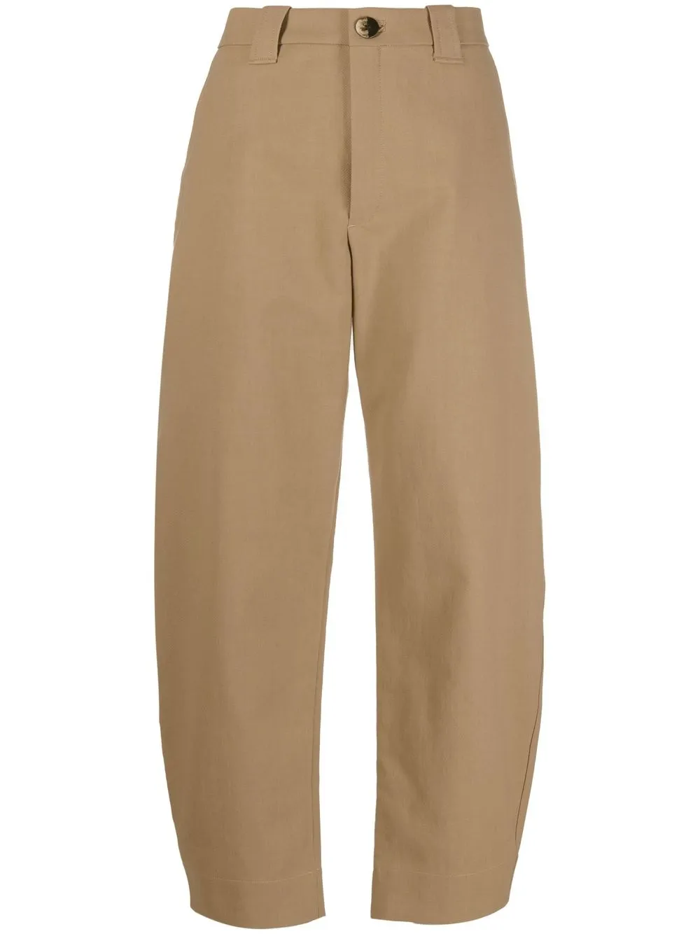 

GANNI cropped tailored trousers - Neutrals