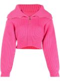 Jacquemus zip-up neck cropped jumper - Pink