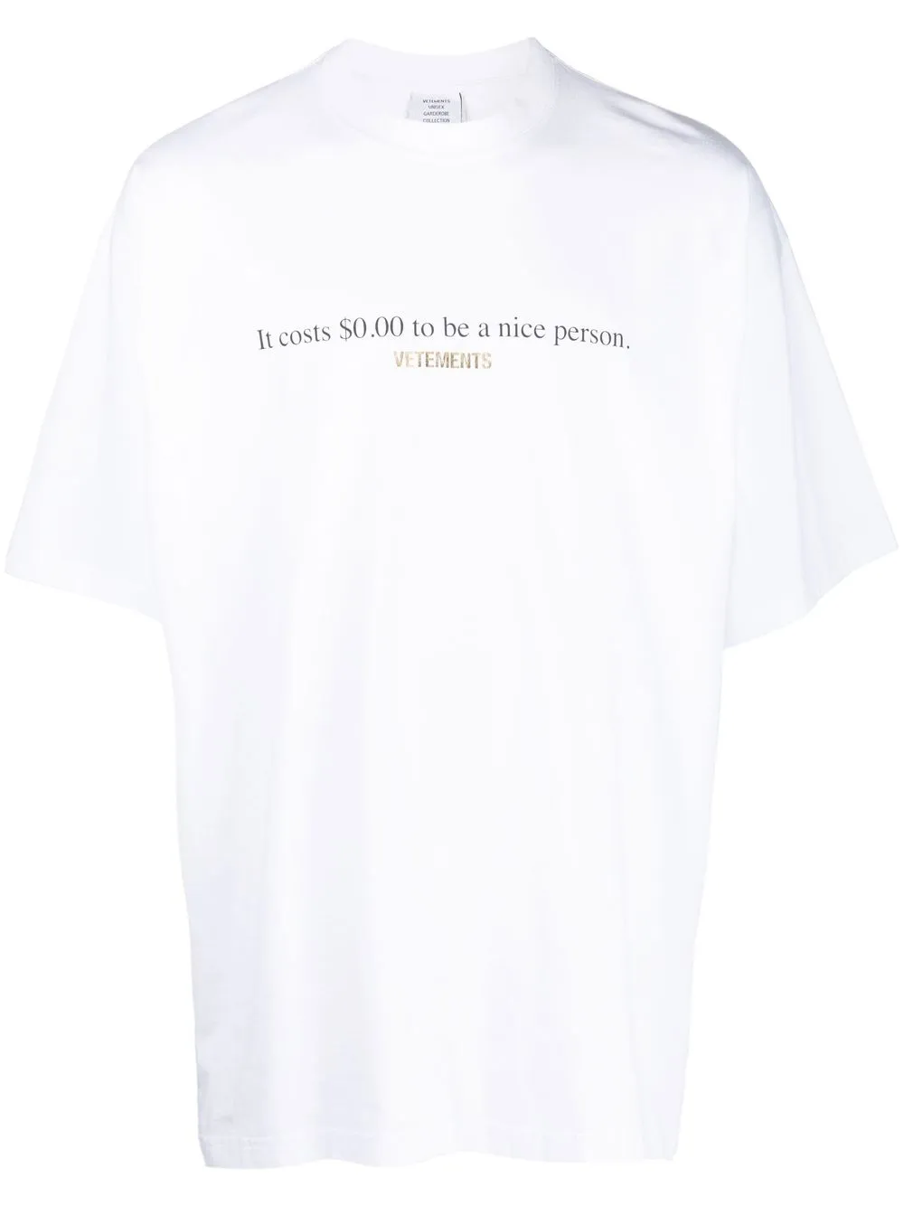 

VETEMENTS slogan-print T-shirt - White