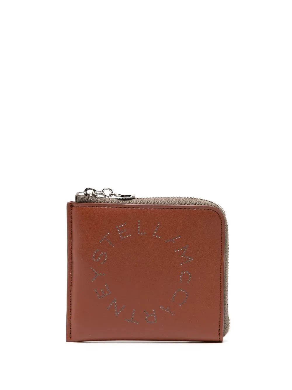 

Stella McCartney cartera con logo perforado - Marrón