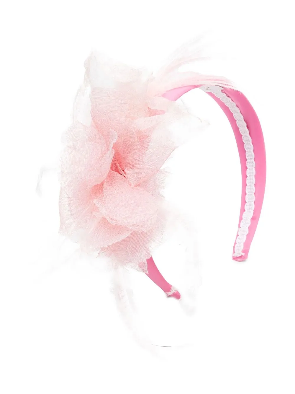 

Marchesa diadema con motivo floral de tul - Rosado