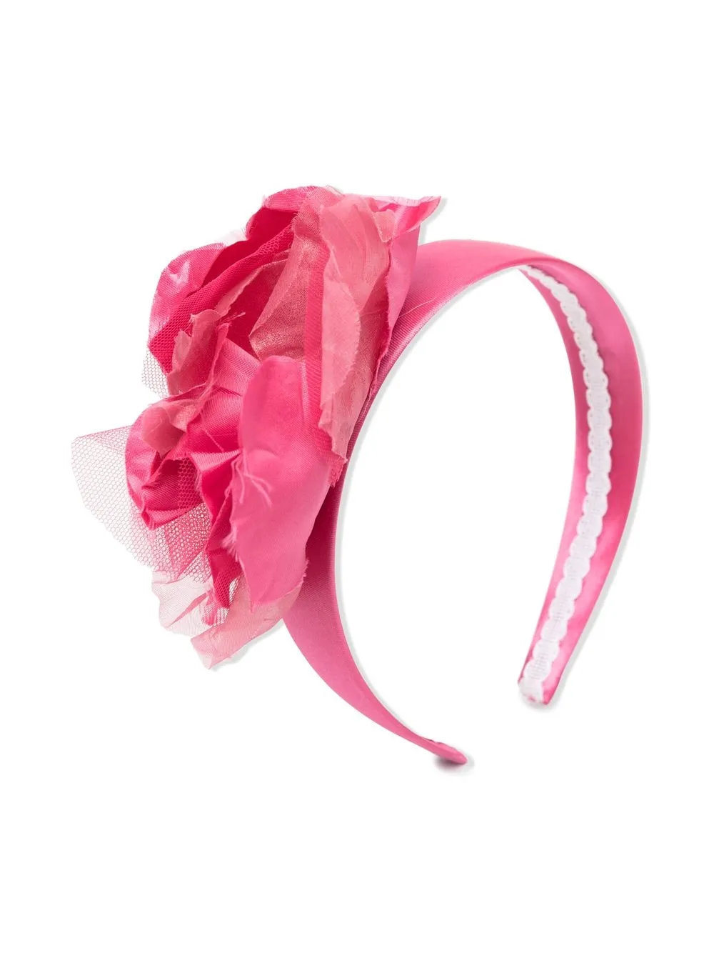 

MARCHESA KIDS COUTURE diadema de tul con motivo floral - Rosado
