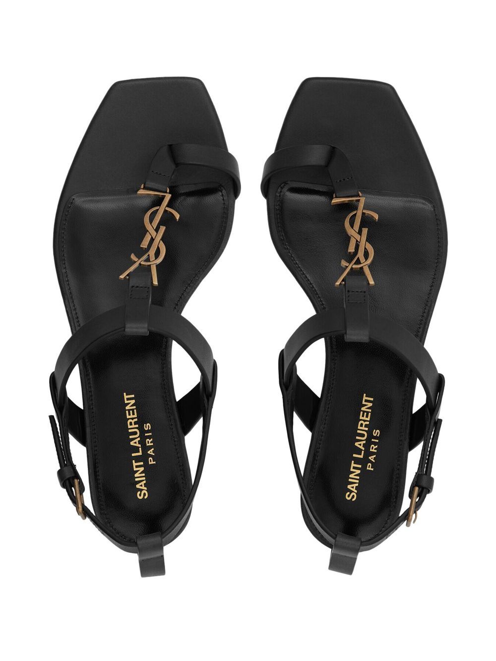 Saint Laurent Cassandra Leather Sandals - Farfetch