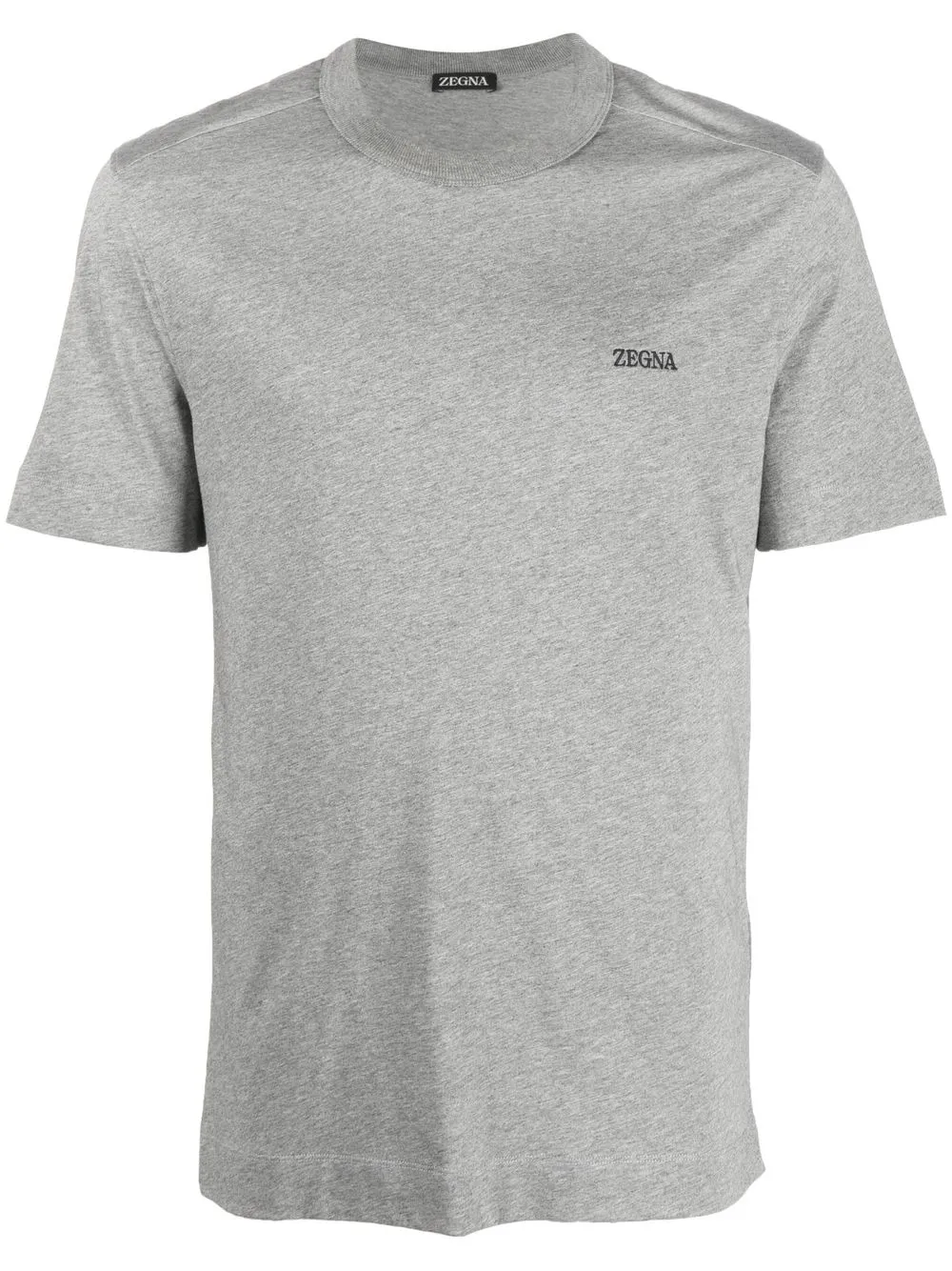 

Zegna playera con cuello redondo y logo - Gris