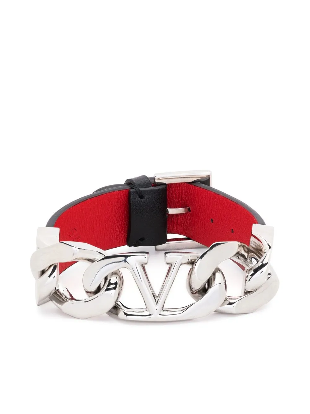 

Valentino Garavani pulsera con cadena y logo - Negro