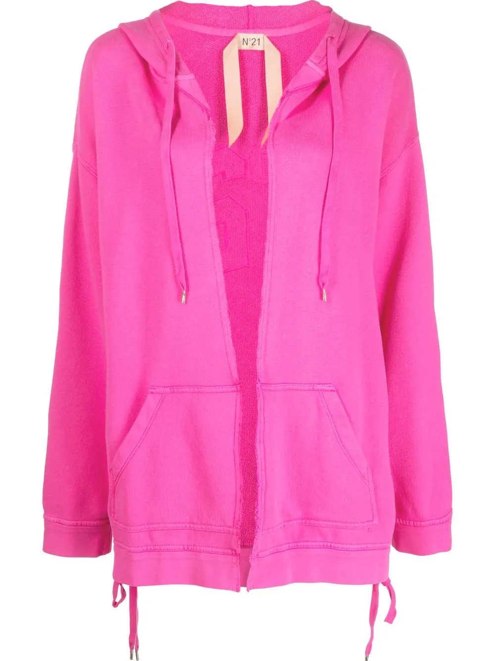 

Nº21 raw-cut oversized hoodie - Pink