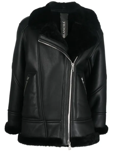 Blancha shearling-lined leather jacket