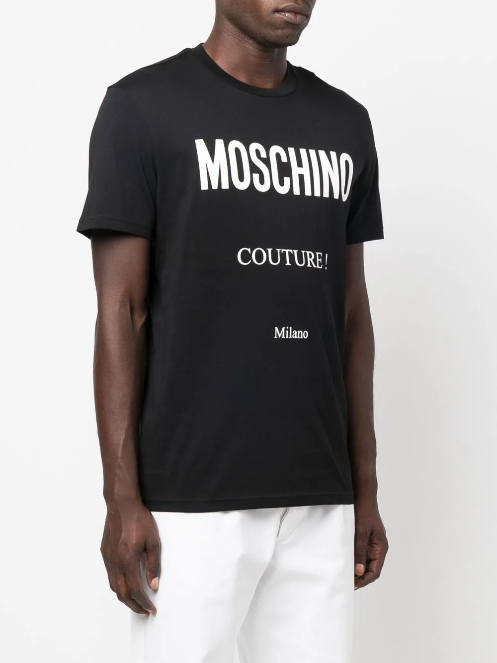 □48/ MOSCHINO COUTURE! モスキーノ ラバーロゴ Tシャツ - Tシャツ