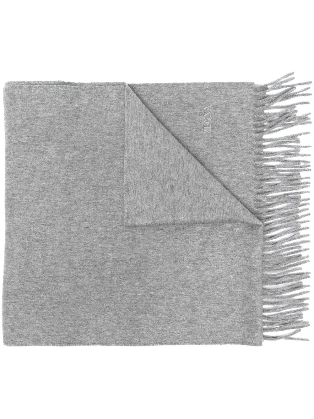 

Zegna pashmina con flecos - Gris