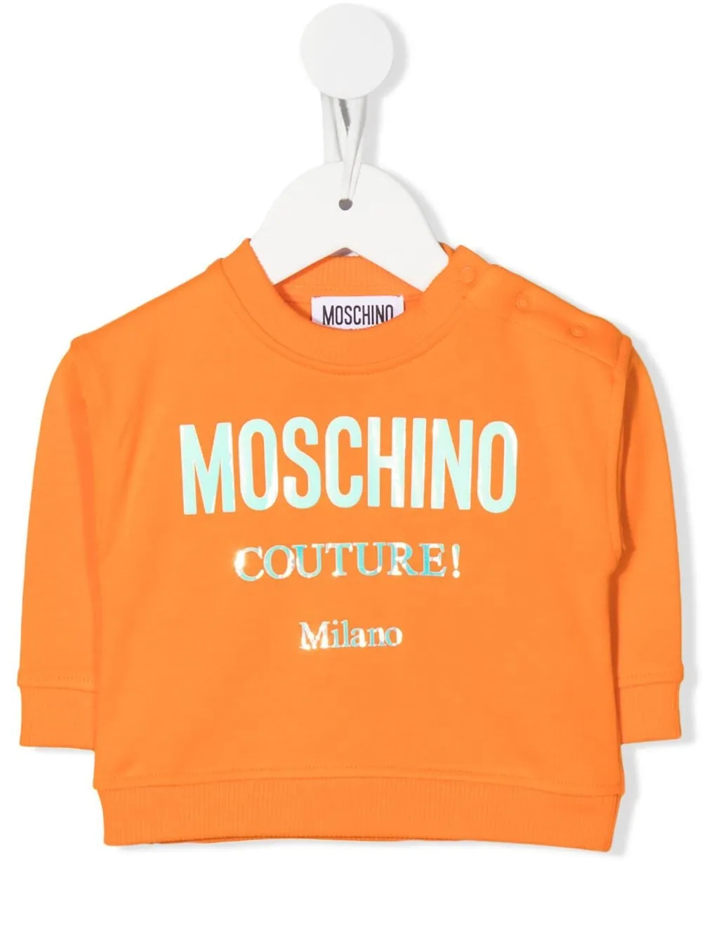 

Moschino Kids sudadera con logo estampado - Naranja