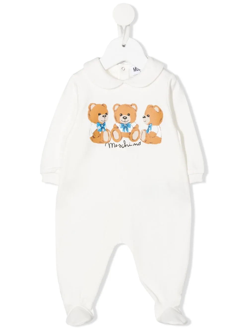 

Moschino Kids bear-print babygrow - White