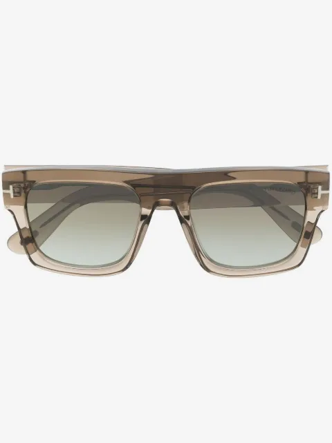 TOM FORD Eyewear lentes de sol con armazón cuadrada transparente