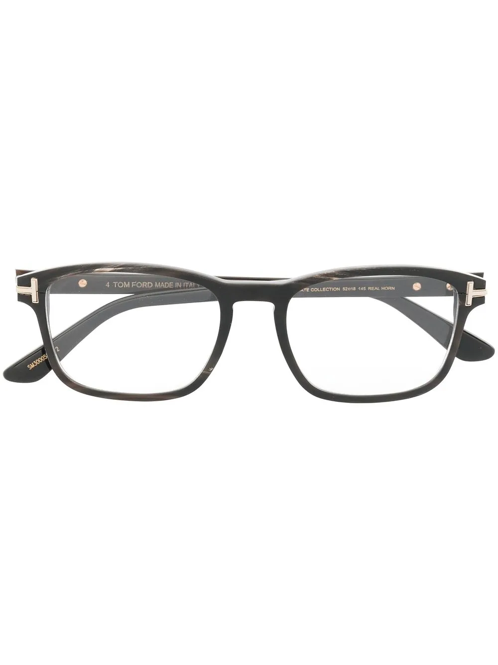 

TOM FORD Eyewear lentes con armazón cuadrada estilo carey - Negro